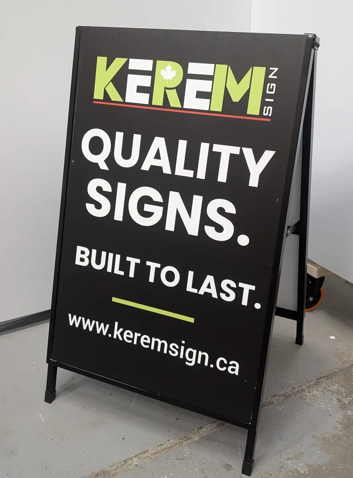 A-frame sign by Kerem Sign 4